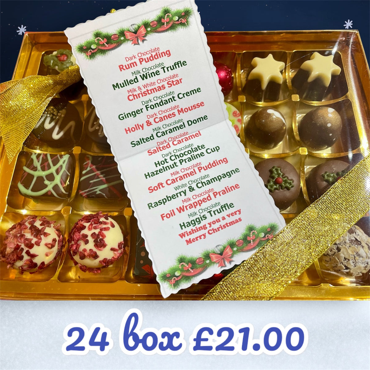 Christmas Collection - a touch of Scotland - 24 chocolates