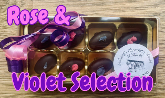 Rose & Violet Creams Selection 8 Chocolates