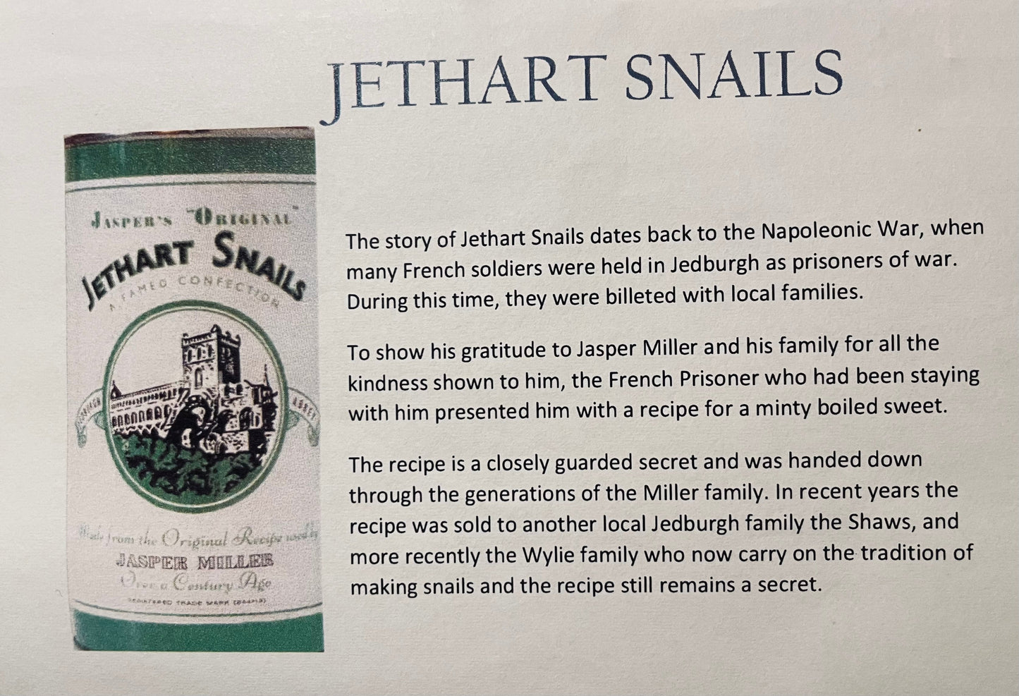 Jethart Snails! 190g Tin