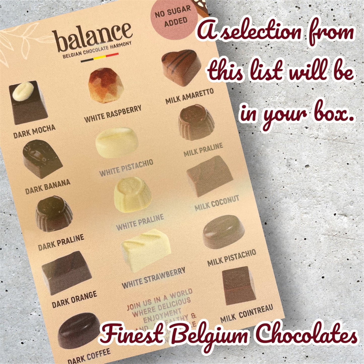 Reduced Sugar Belgium Chocolates - 12 box