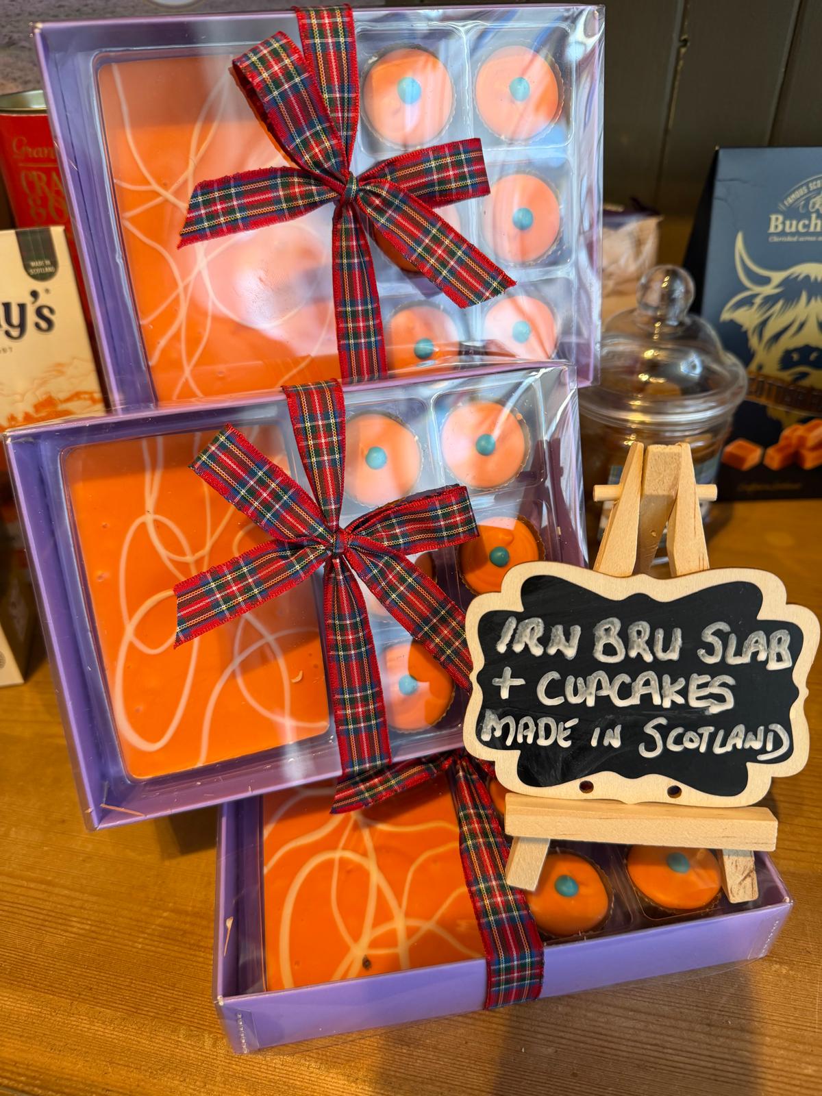 Irn Bru Chocolate Slab and Cupcakes