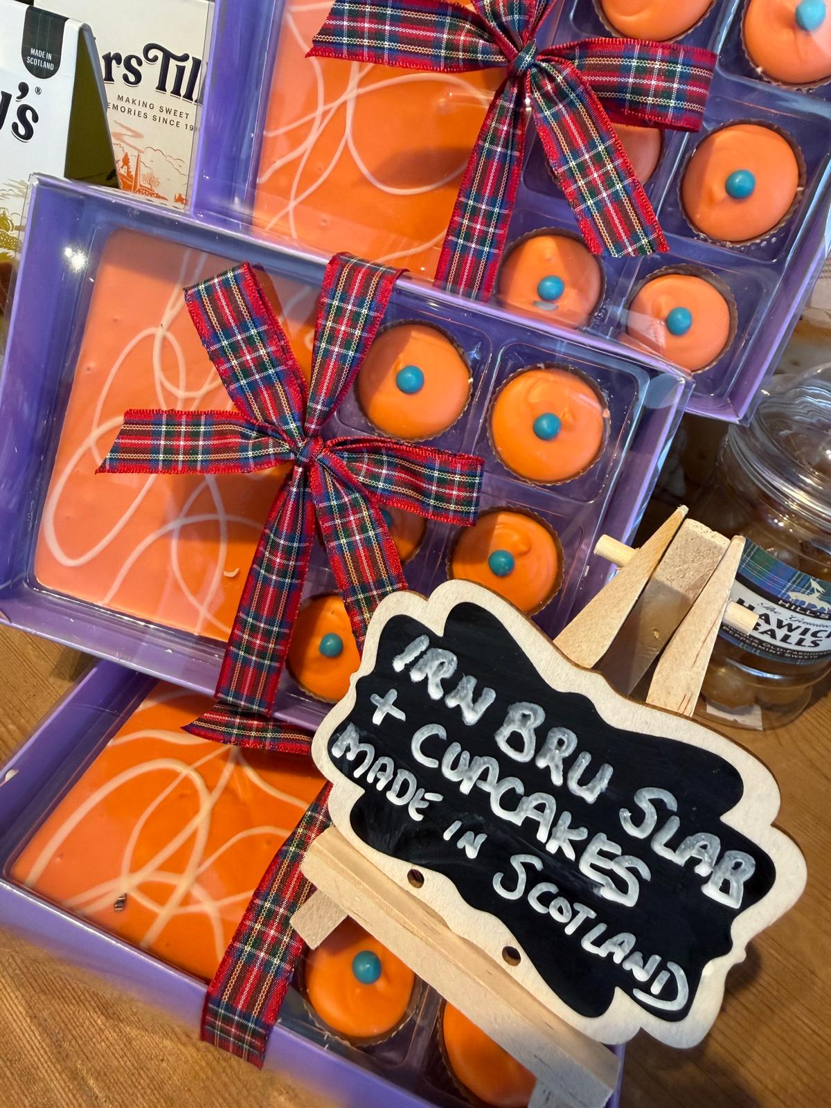 Irn Bru Chocolate Slab and Cupcakes